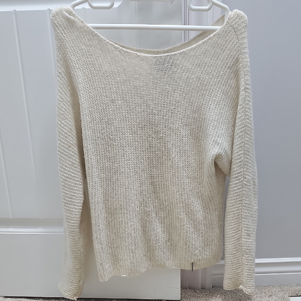ABERCROMBIE & Fitch Cozy Cream Women's Sweater Off The Shoulder M TOP